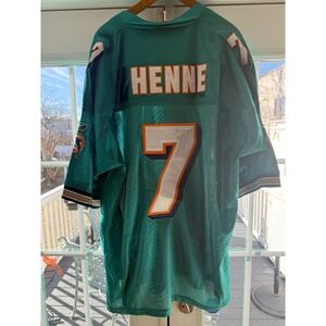 Reebok NFL Miami Dolphins Henne 7 Jersey Teal Men's Size 56